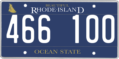 RI license plate 466100