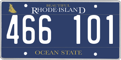 RI license plate 466101