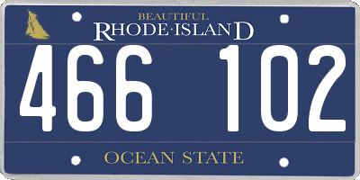 RI license plate 466102