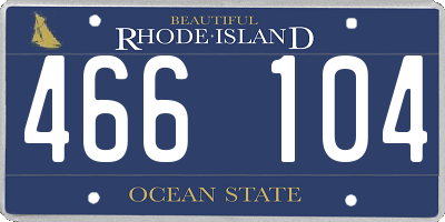RI license plate 466104