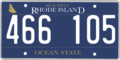 RI license plate 466105