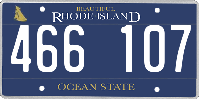 RI license plate 466107