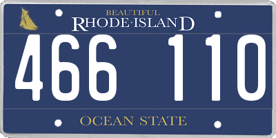 RI license plate 466110