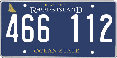 RI license plate 466112