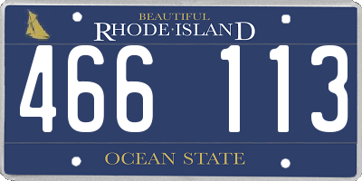RI license plate 466113