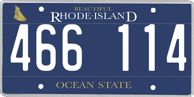 RI license plate 466114