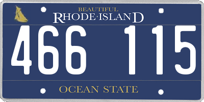RI license plate 466115