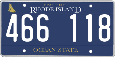 RI license plate 466118