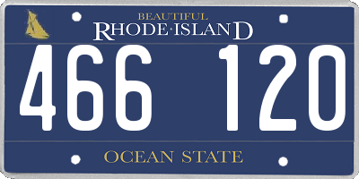 RI license plate 466120