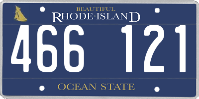 RI license plate 466121