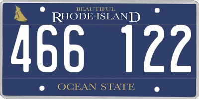 RI license plate 466122