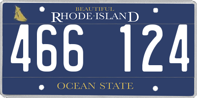 RI license plate 466124