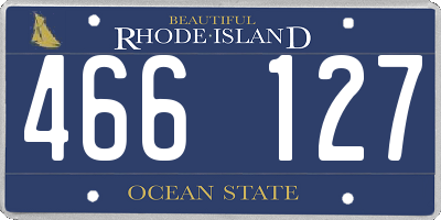 RI license plate 466127