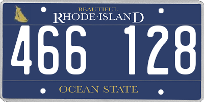 RI license plate 466128