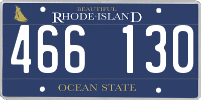 RI license plate 466130