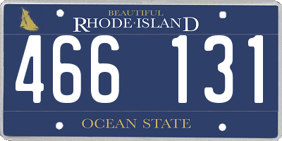 RI license plate 466131