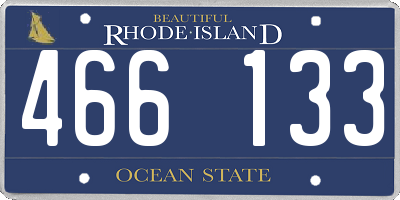 RI license plate 466133
