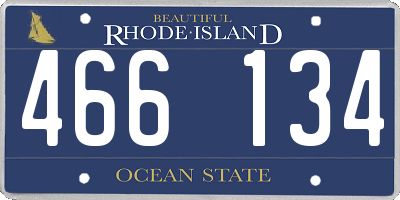 RI license plate 466134
