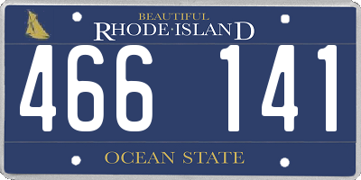 RI license plate 466141