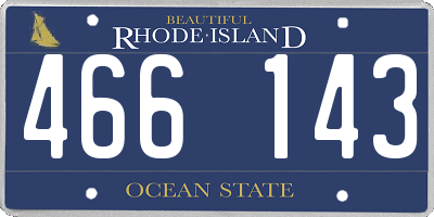 RI license plate 466143