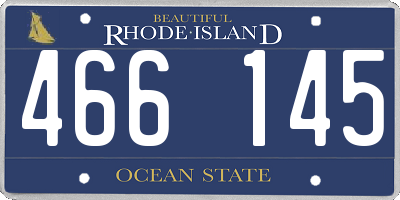 RI license plate 466145