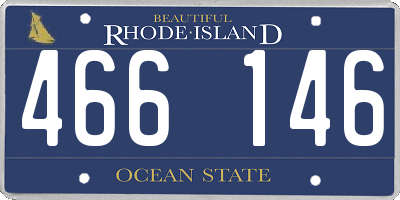 RI license plate 466146