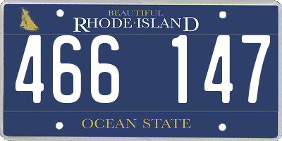 RI license plate 466147