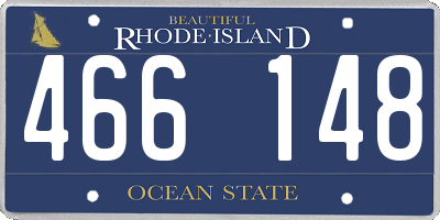 RI license plate 466148