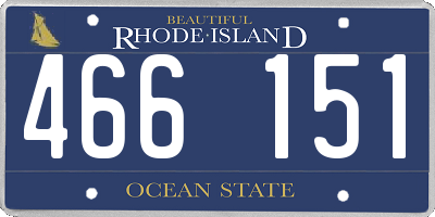 RI license plate 466151
