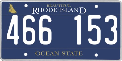 RI license plate 466153