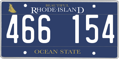 RI license plate 466154