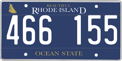 RI license plate 466155