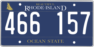 RI license plate 466157