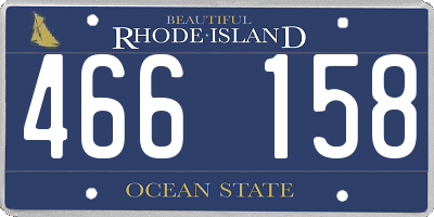 RI license plate 466158