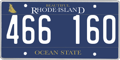 RI license plate 466160