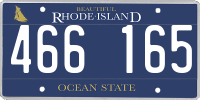 RI license plate 466165