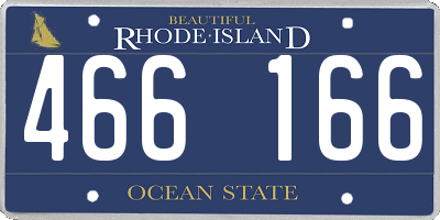 RI license plate 466166