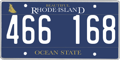 RI license plate 466168