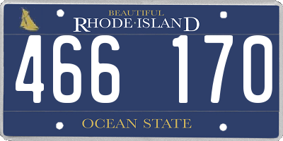 RI license plate 466170
