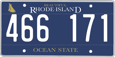 RI license plate 466171