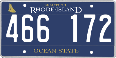 RI license plate 466172
