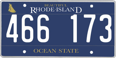 RI license plate 466173