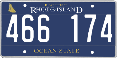 RI license plate 466174