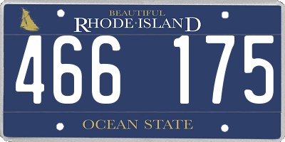 RI license plate 466175