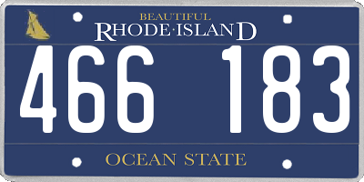 RI license plate 466183