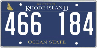 RI license plate 466184