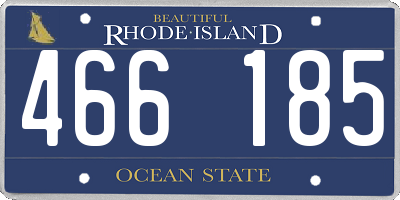 RI license plate 466185