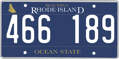 RI license plate 466189