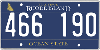 RI license plate 466190