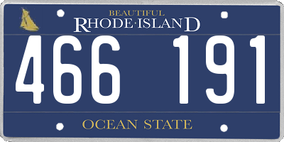 RI license plate 466191